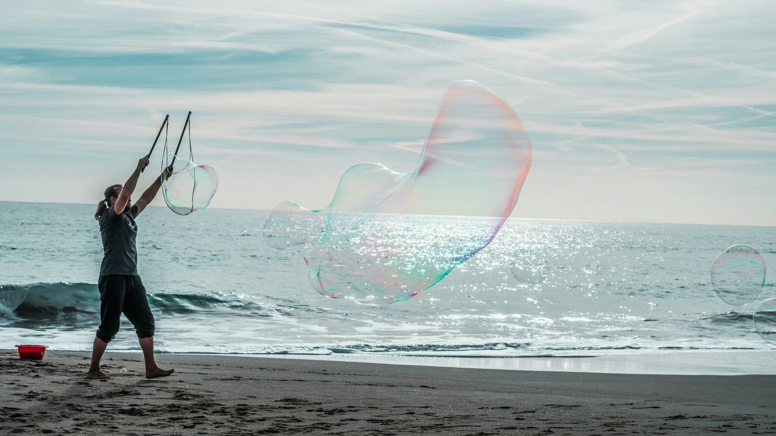 fishing throwing net heart